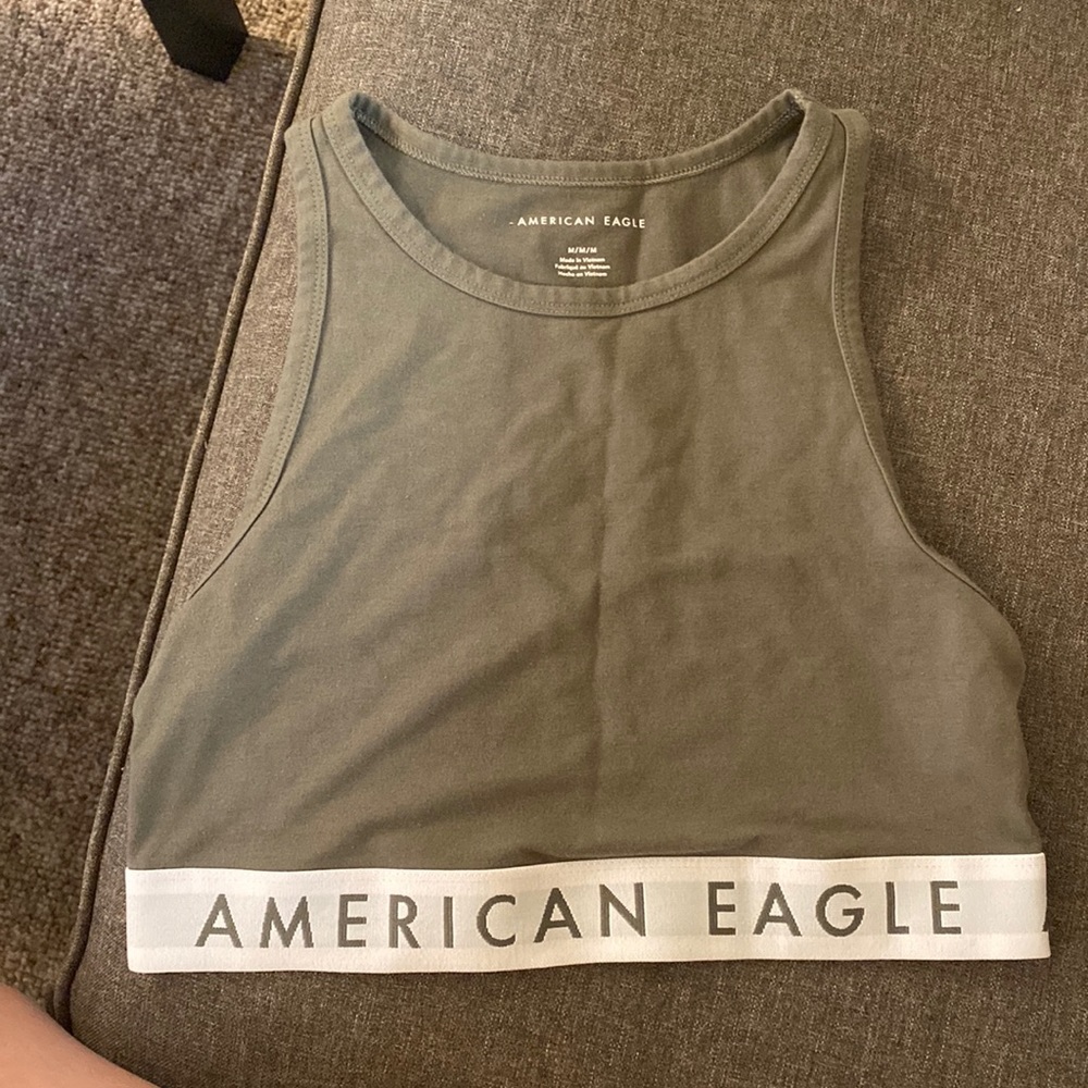 American Eagle Green Crop Top
